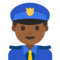 Police Officer - Medium Black emoji on Google